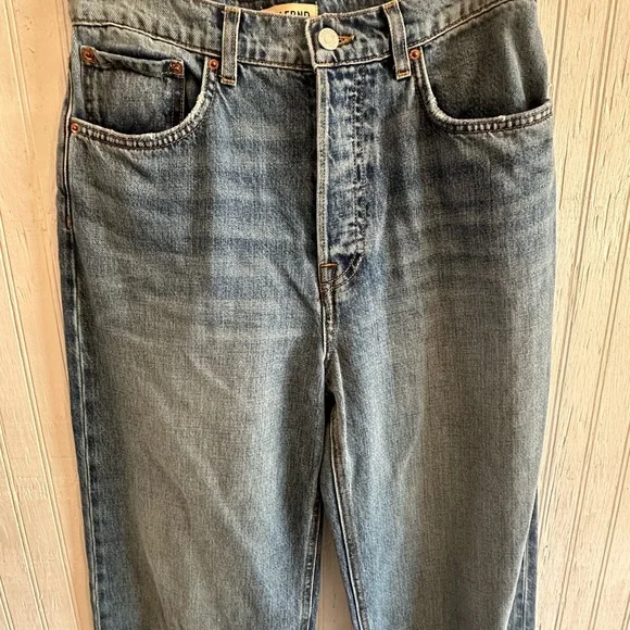 GRLFRND Light Blue High-Rise Wide-Leg Jeans - Picture 4 of 10